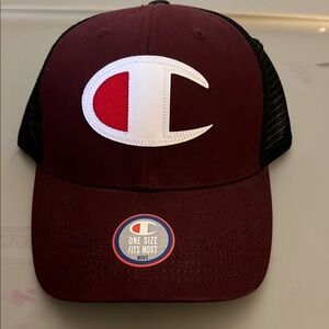 Champion Maroon and Black cap, SnapBack buy one get one 1/2 off
